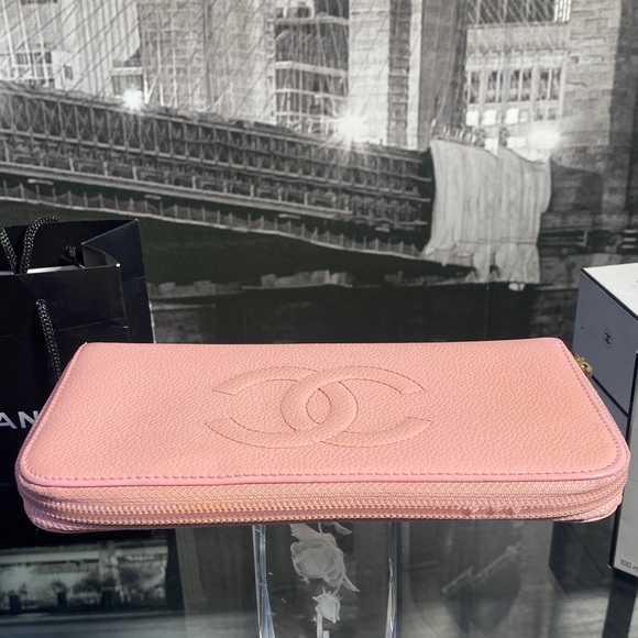 Authentic Rare CHANEL Pink Caviar Timeless CC Zippy Clutch Wallet - Picture 14 of 16